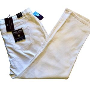 Gloria Vanderbilt Amanda Womens White Jeans Size 20W  Stretch Mid-Rise 5 pocket